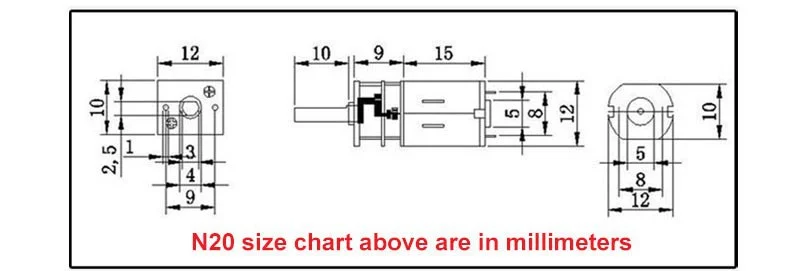 Micro motorreductor N20 - Imagen 2