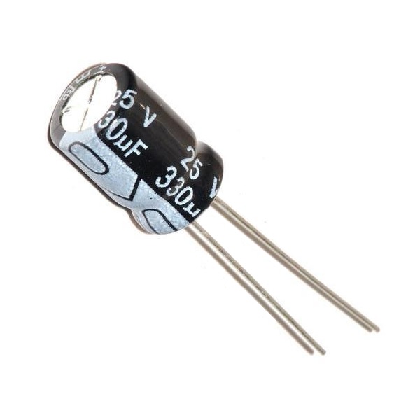Capacitor Electrolítico 330uF @ 25V