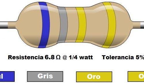 Resistencia 6.8Ω @ ¼W