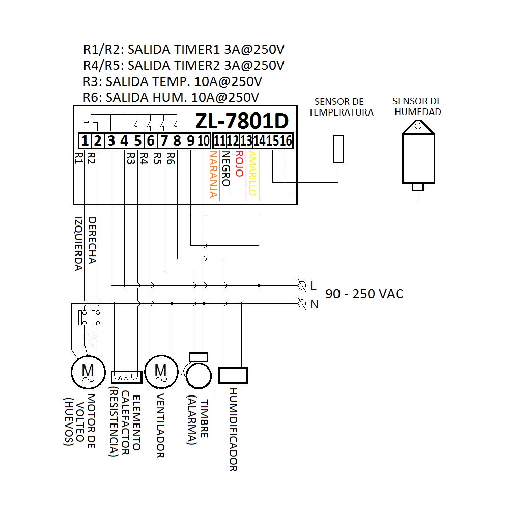 Control de temperatura y humedad ZL-7801D - Imagen 6