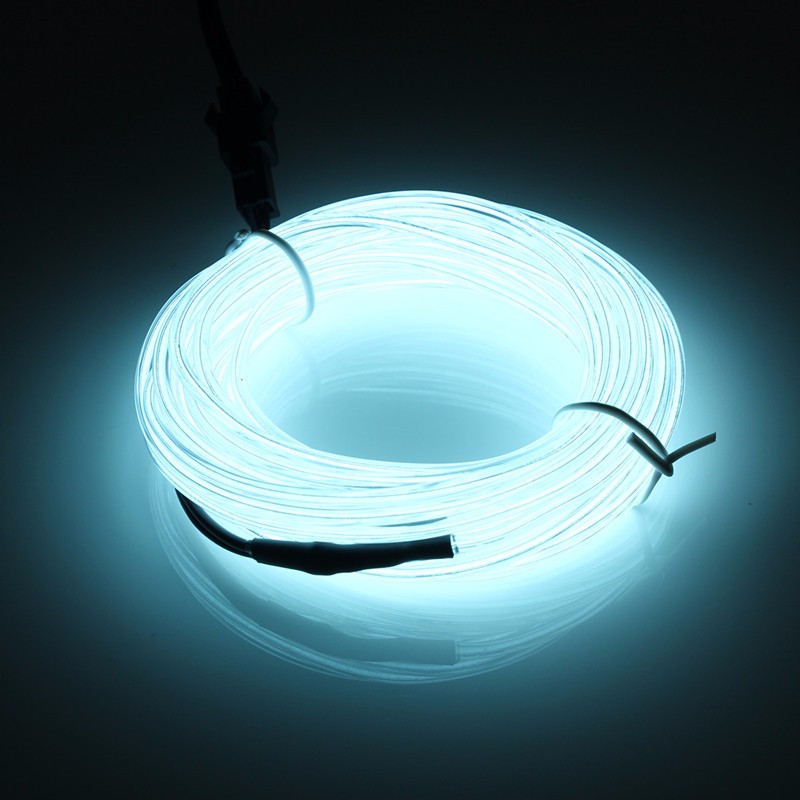 Luz Neon EL WIRE 5mts Blanco