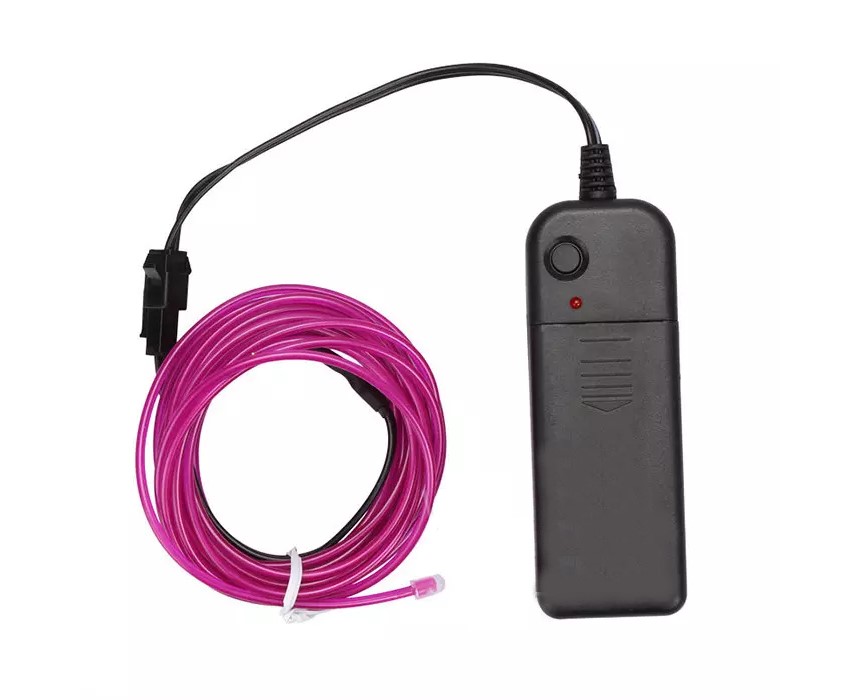 Luz tipo Neon EL WIRE 5mts morado - Imagen 5