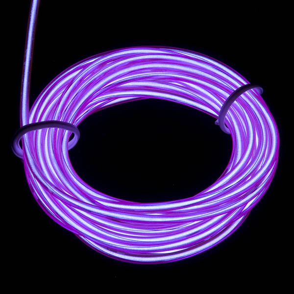 Luz tipo Neon EL WIRE 5mts morado