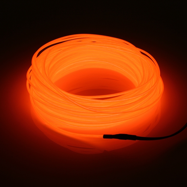 Luz tipo Neon EL WIRE 5mts naranja