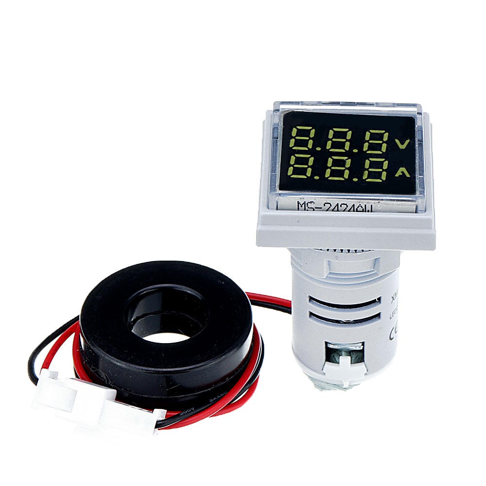 Medidor de Corriente y Voltaje XM16-22FVA Blanco