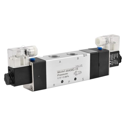 Válvula Eléctrica Aire 5/3 1/2" 4V430C-15-24VDC
